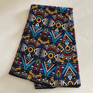 Multicolor Tribal Print Geometric Colorful Cotton Fabric - 6 Yards